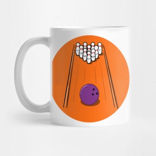 Bowling Pins Scared Of Bowling Ball Mug